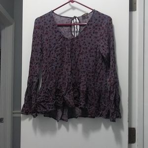 Long sleeve ruffle top